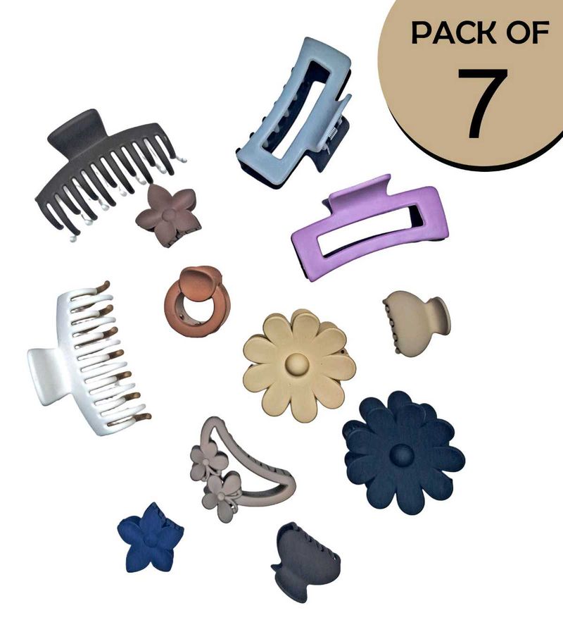 Hair Claws Clips Combo - 7 Pcs