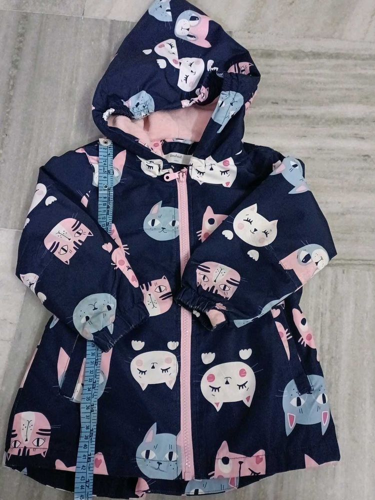 Cute Cat Print Kids Jacket