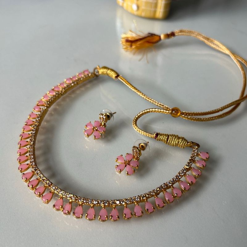 Pink Necklace &amp; Earring Set