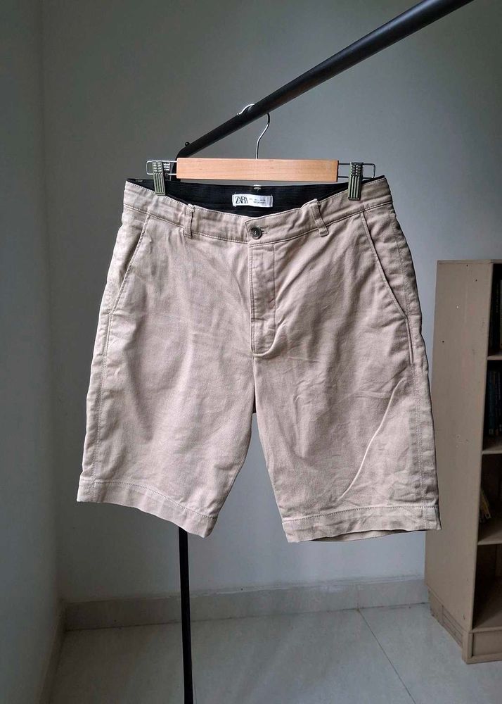 Zara Chino Shorts - Neutral Tan