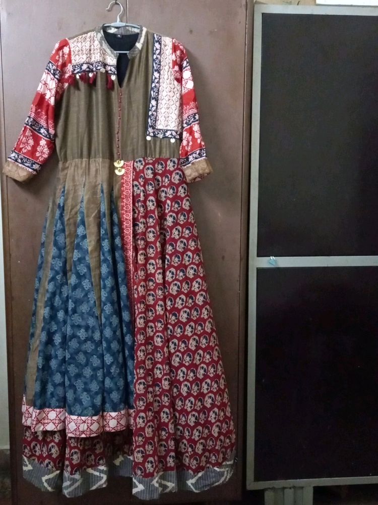 Multi Color Jaipuri Gown