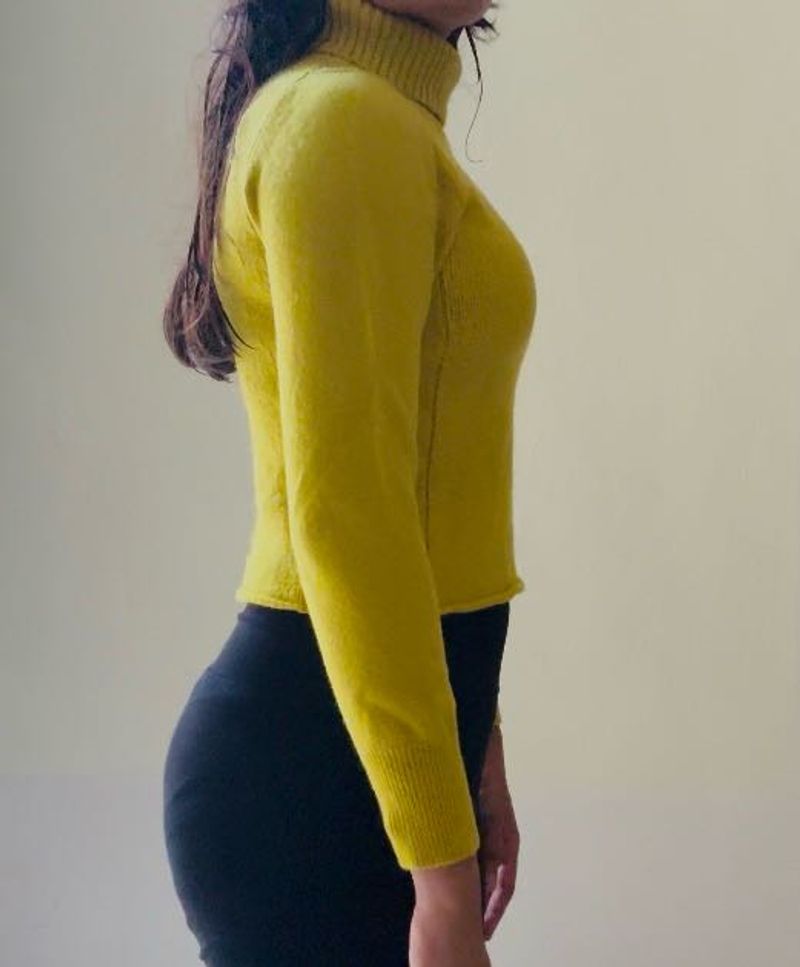 Yellow Turtleneck Sweater