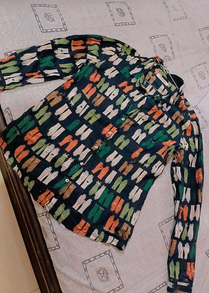 Patterned Long Sleeve Shirt
