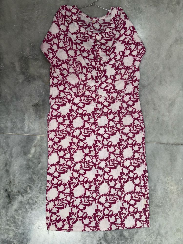 Floral Print Kurta