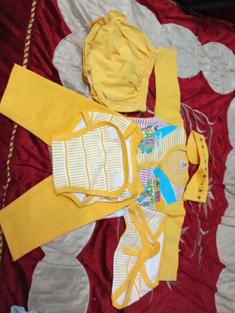 Yellow Baby Clothes Set