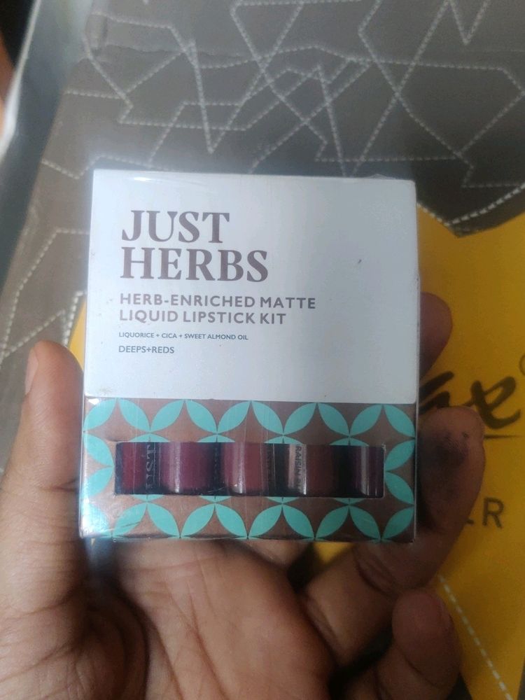 Brand New Just Herbs Lipstick Kit - Deeps And Reds