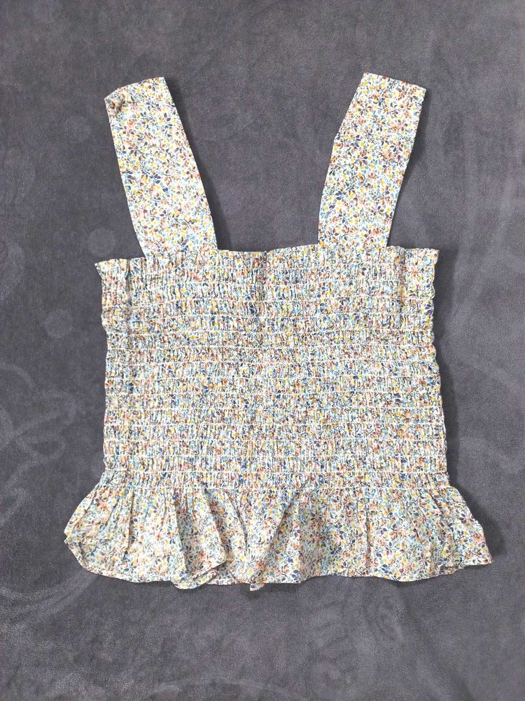 Floral Smocked Tank Top