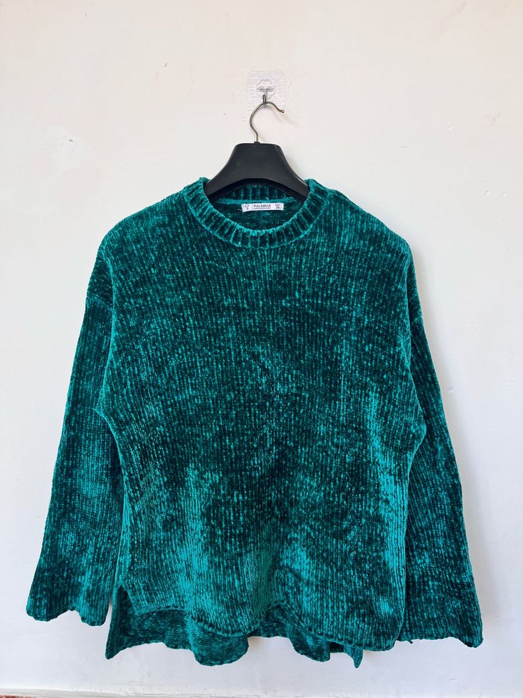 Emerald Green Chenille  Sweater