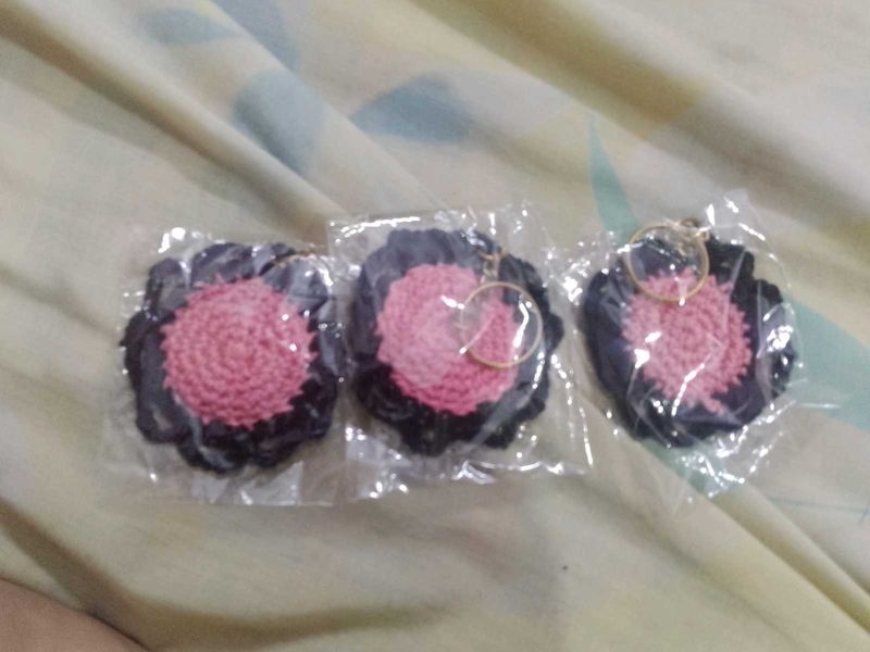 Crochet Flower Keychains