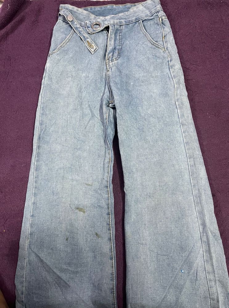 Wide Leg Denim Jeans