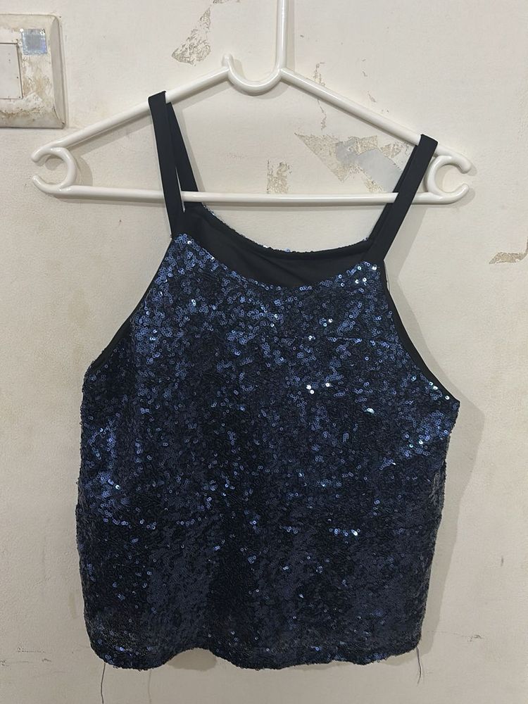 Sparkly Blue Sequin Top