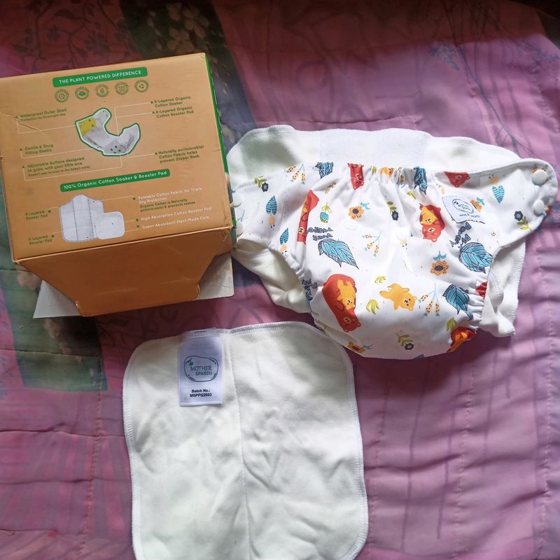 Brand New Mothersparsh Cloth Diaper, Free Size made With Organic Cotton