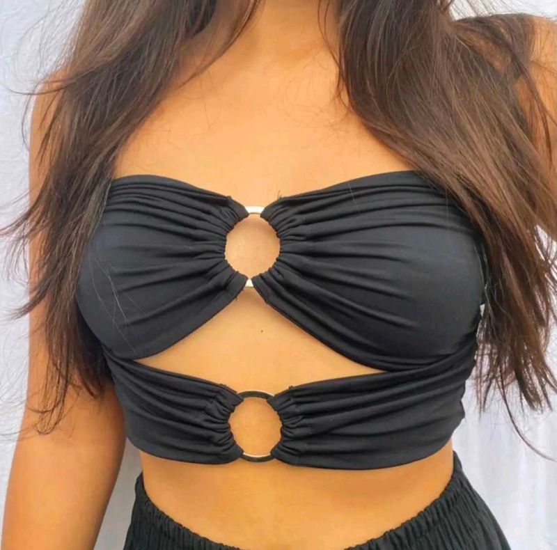 Chic Black Crop Top