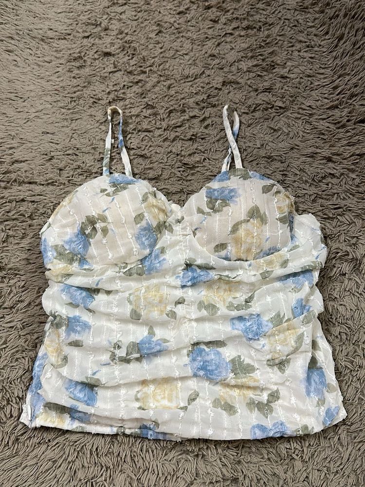 Korean Floral Cami Top
