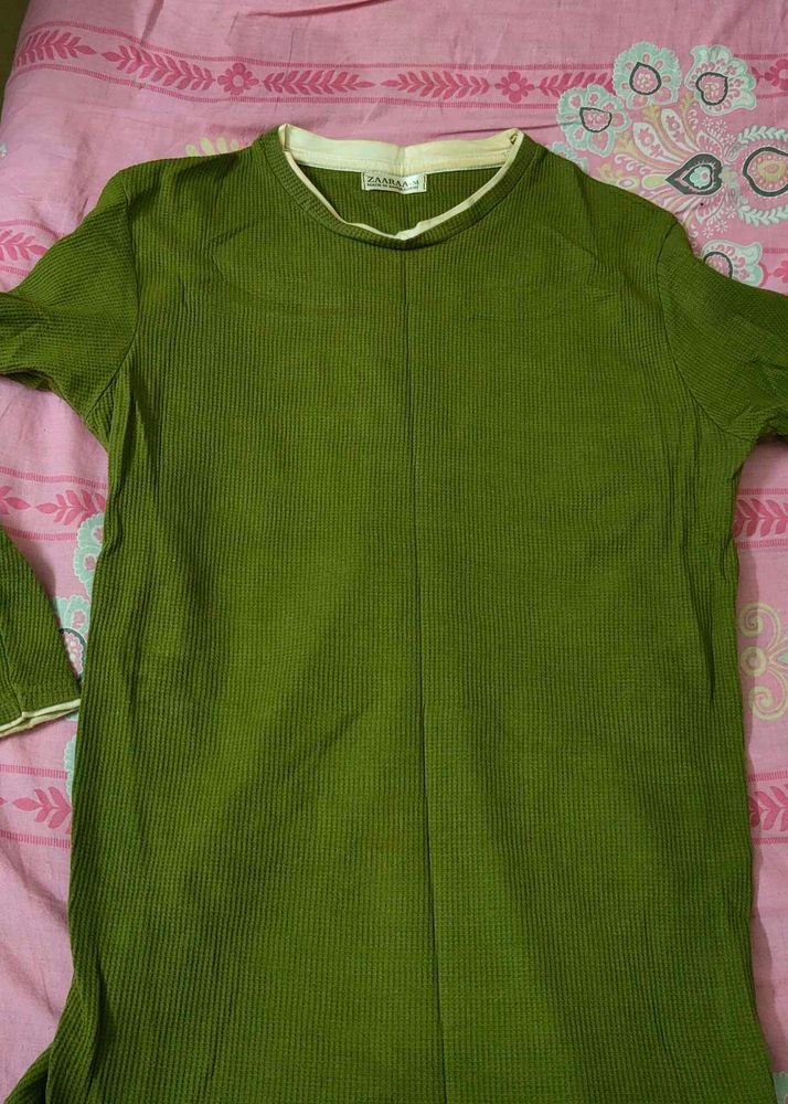 Olive Green Long Sleeve Top