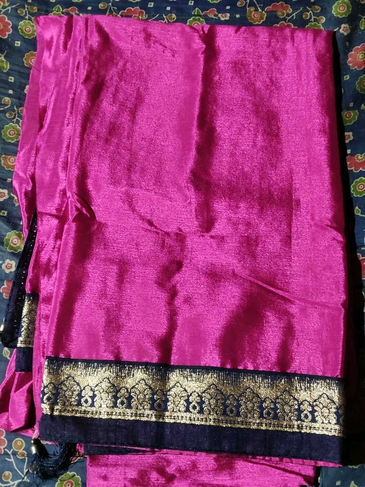 Pink &amp; Gold Trim Fabric