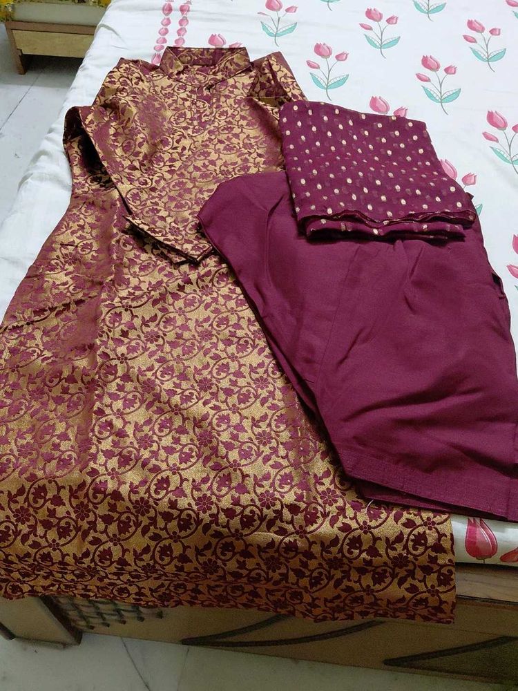 Indian Ethnic Chanderi Suit