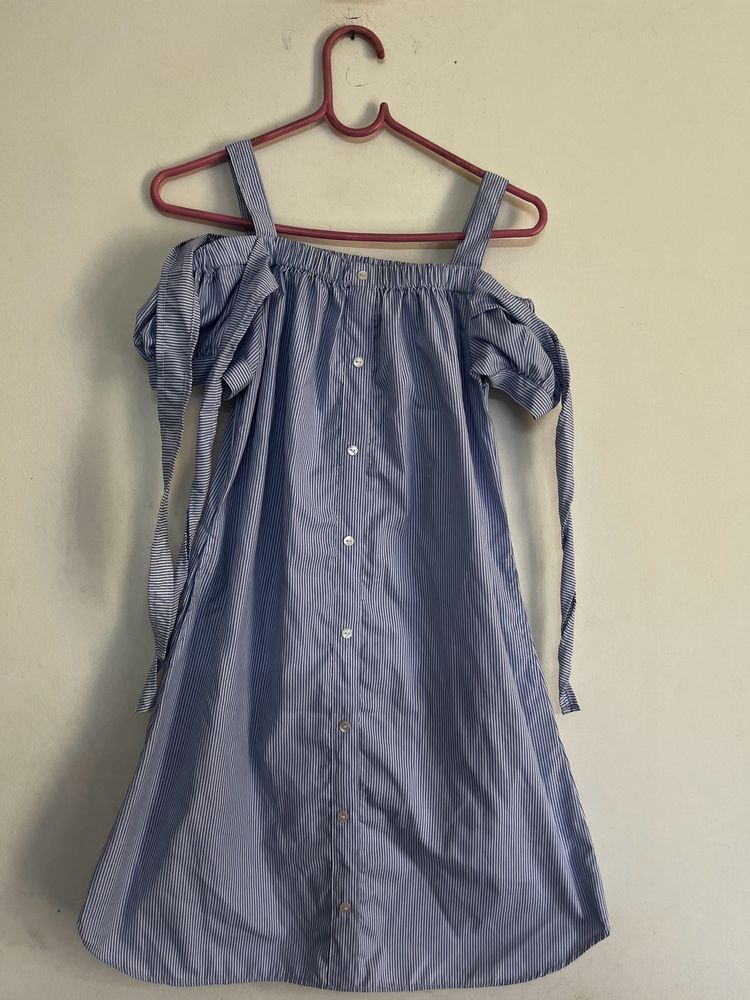 White And Light Blue Dress