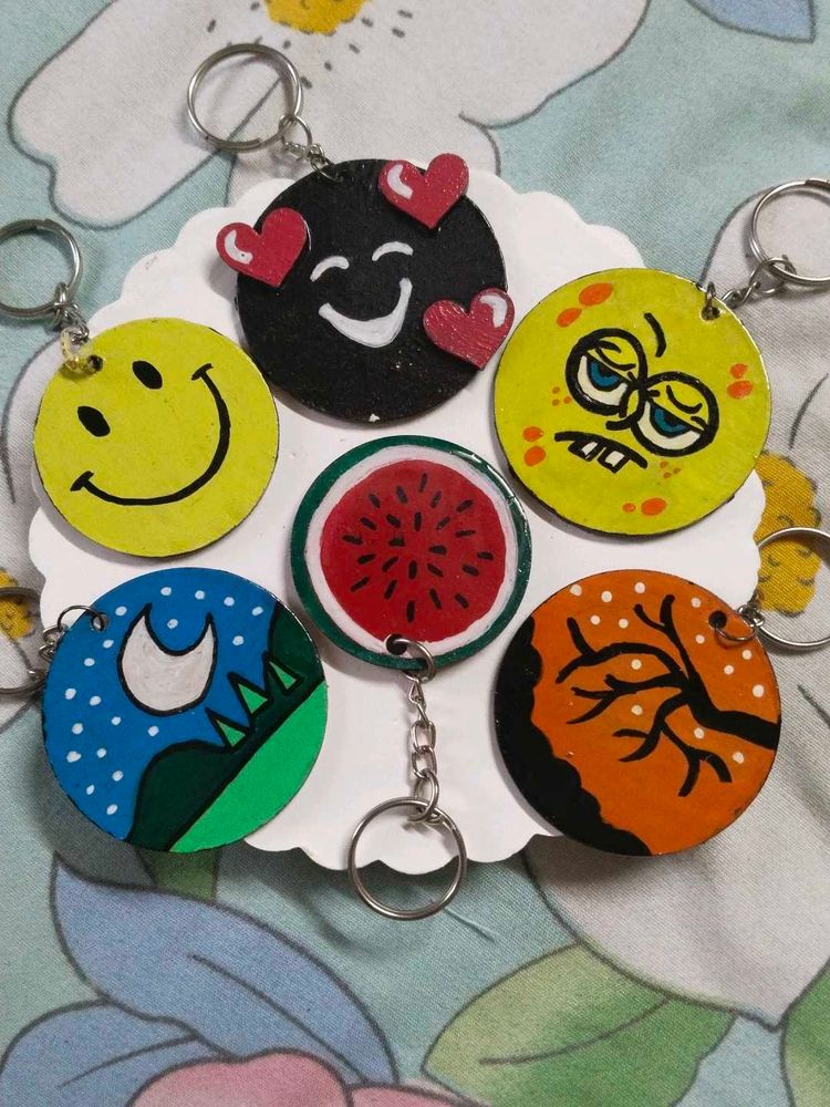 Handmade Painted Keychains