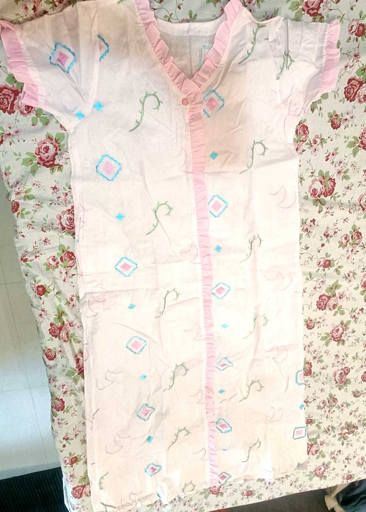 Light Pink Embroidered Nightgown - Never Used
