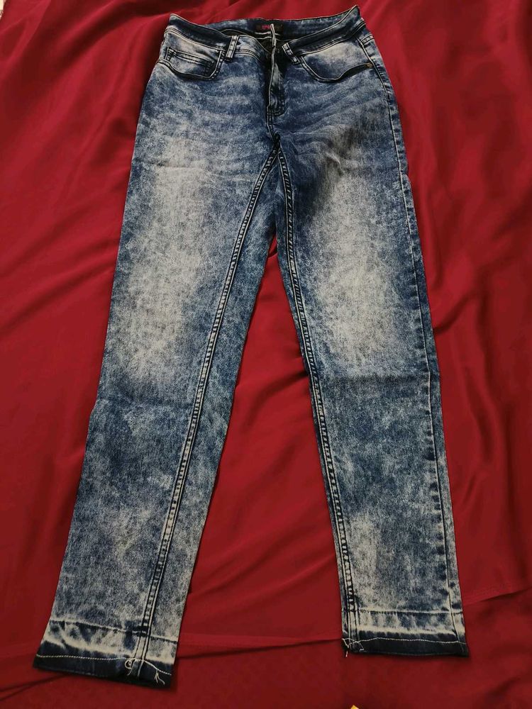 Acid Wash Denim Jeans
