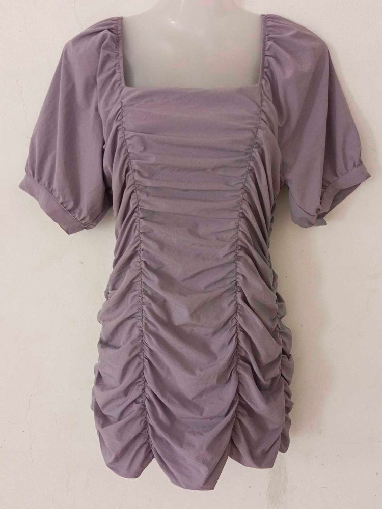 DOUBLE RUCHED BODYCON DRESS