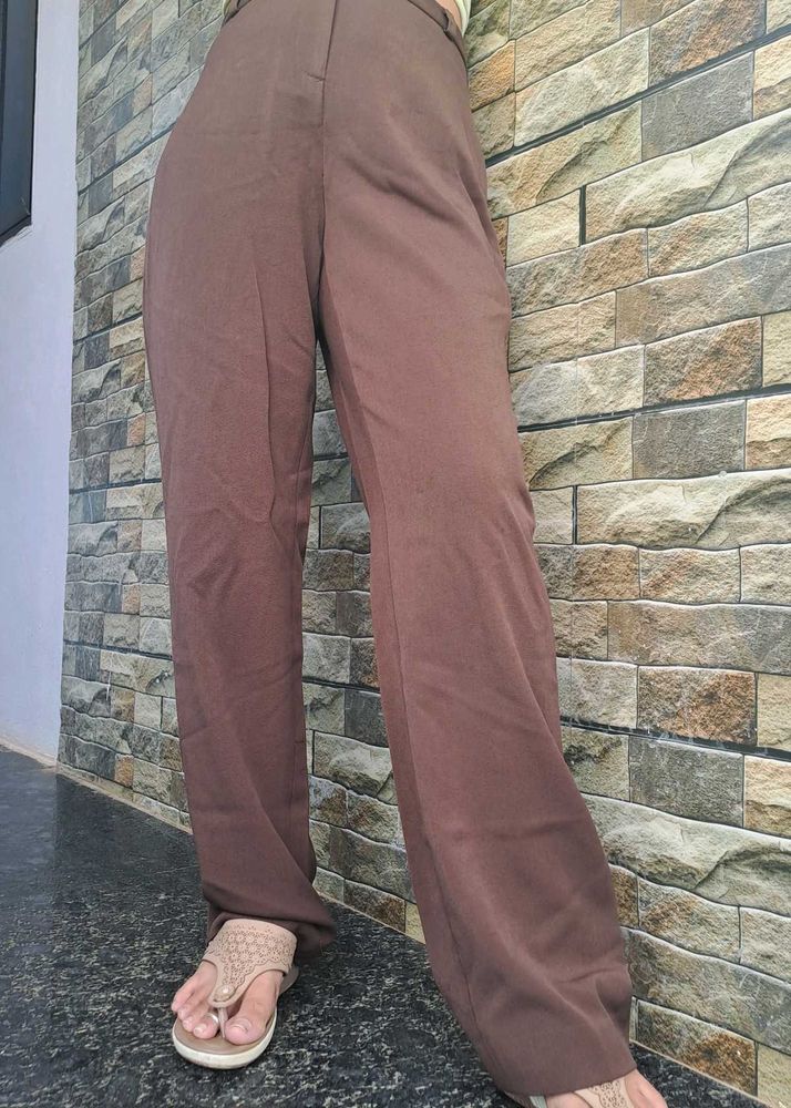 Brown Wide Leg Pants - 22