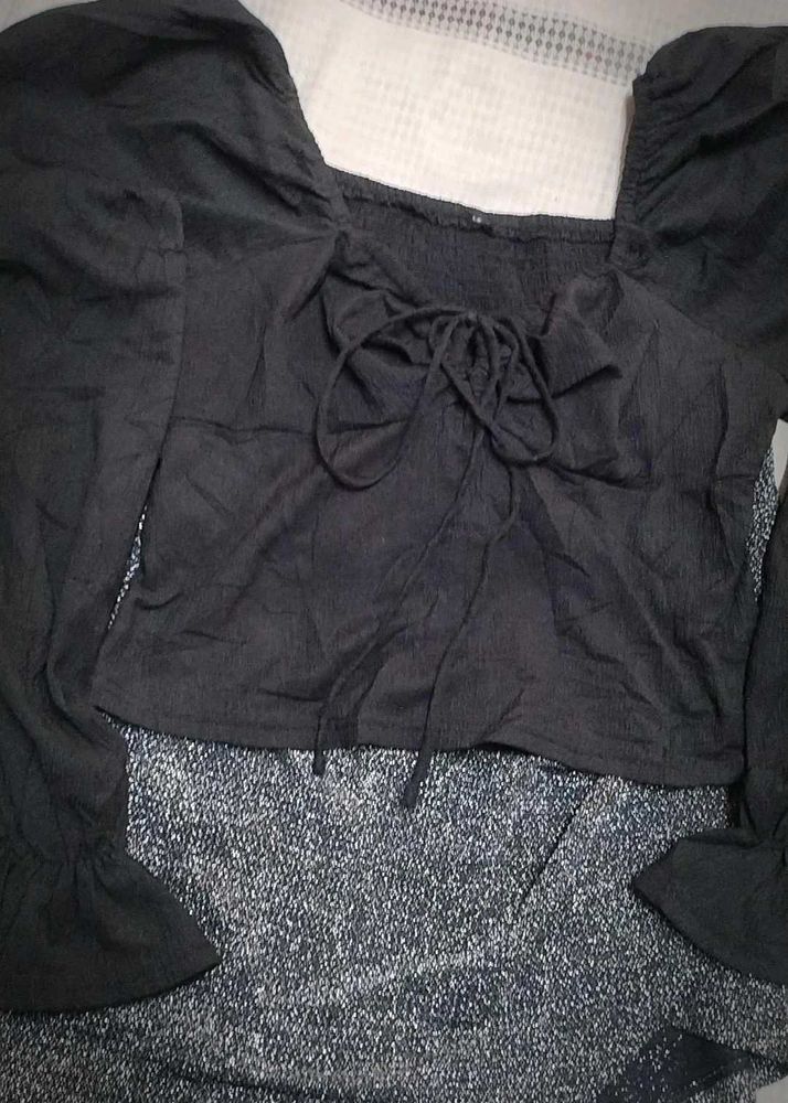 Black Party Wear Top