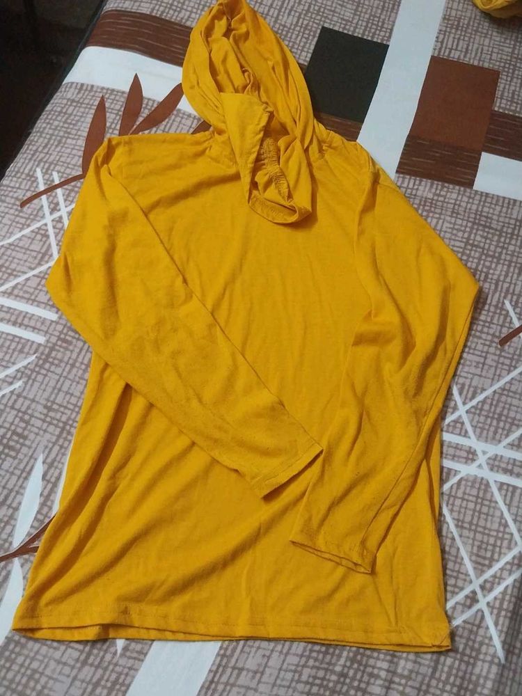 Yellow Long Sleeve Hoodie