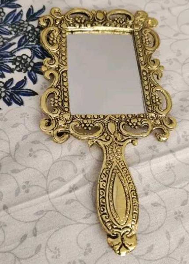 Vintage Gold Hand Mirror