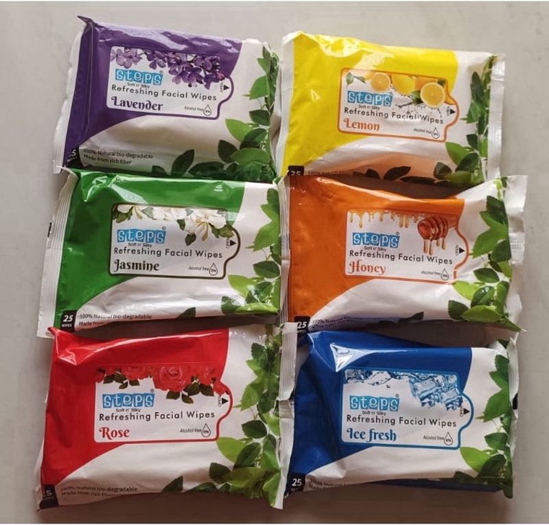 Steps Refrecing Facial Wipes (combo)