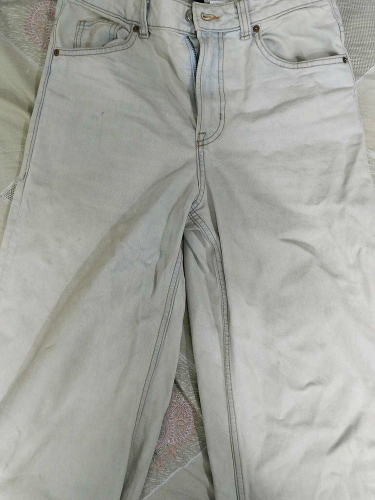H&amp;m Baggy Cotton Low Rise Jeans