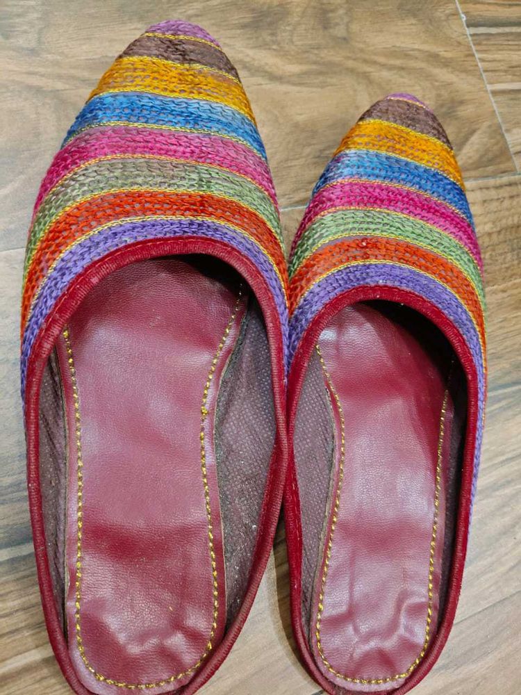 Colorful Embroidered Flats