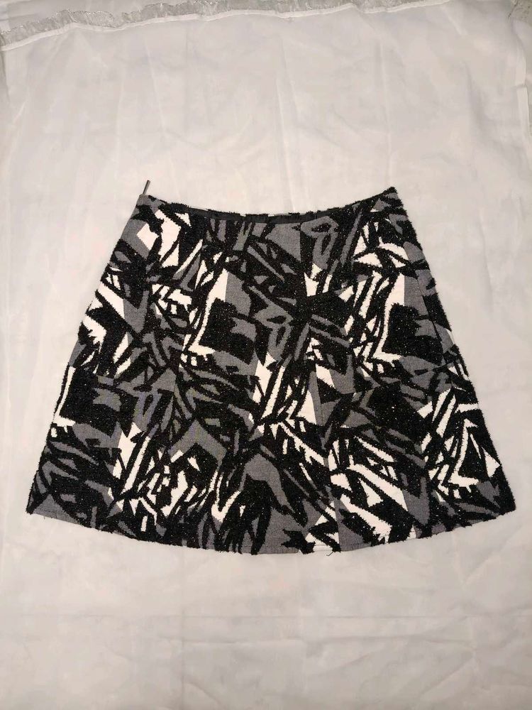 Abstract Print Mini Skirt