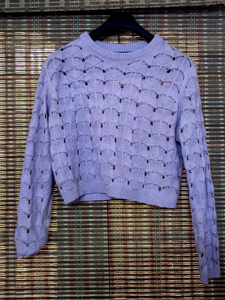 Cropped Knit Sweater