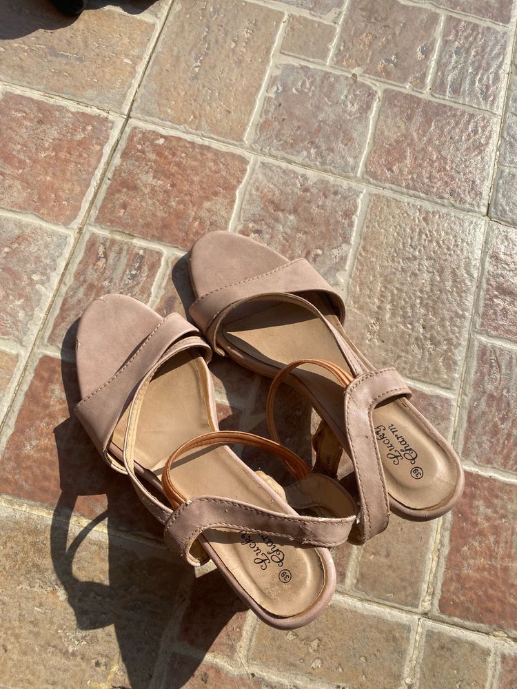 Elegant Nude Heeled Sandals