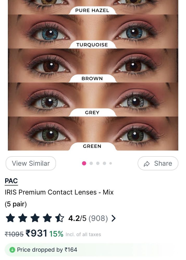 Iris Lens By PAC 3 Pairs