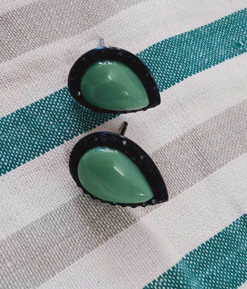 Green Drop Earrings