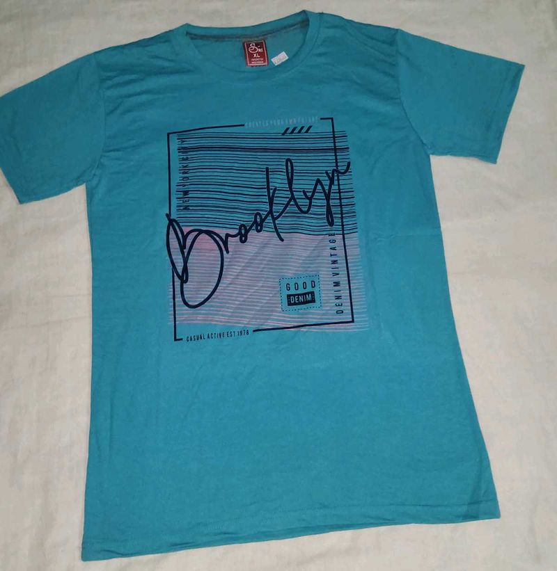Blue Brooklyn Graphic Tshirt