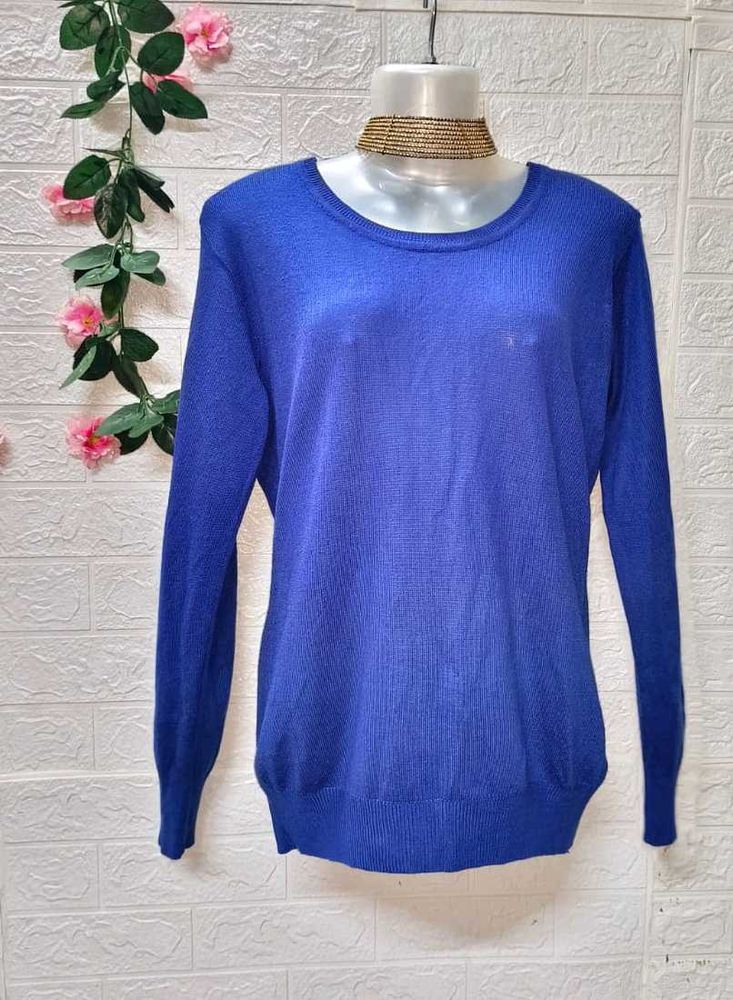 Size M/L 🎁Buy 2 Get 1 Free Blue Pullover Top