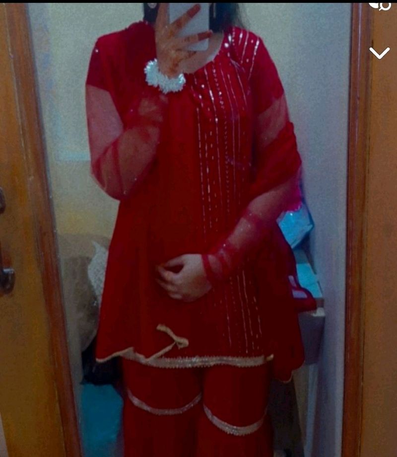 Loot Offer 599/-/-New Bridal Garara Full Set