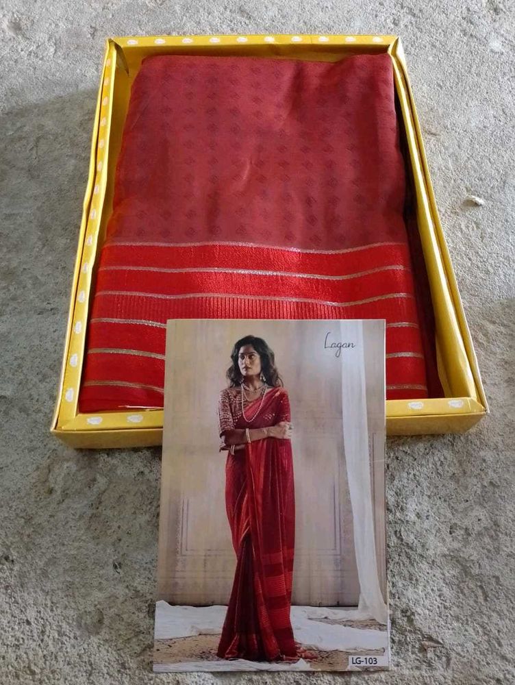 Red Georgette Saree