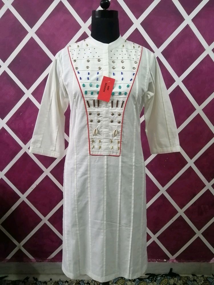Off white embroidery Kurti