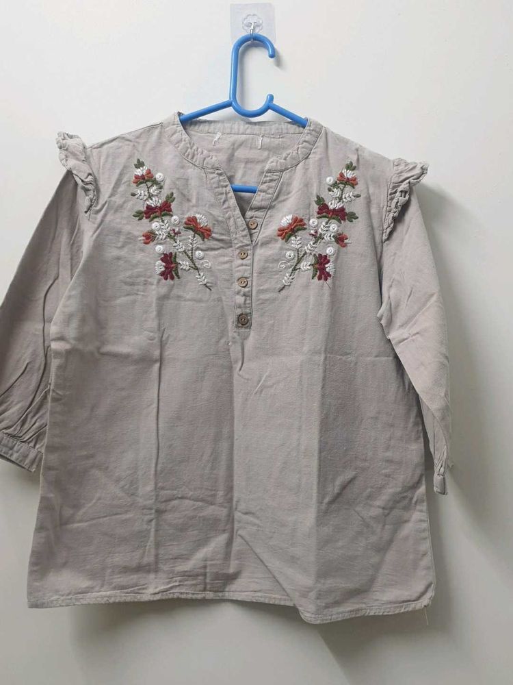 Floral Embroidered Top