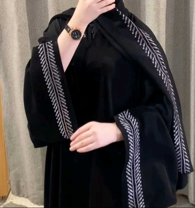 Elegant Embroidered Abaya