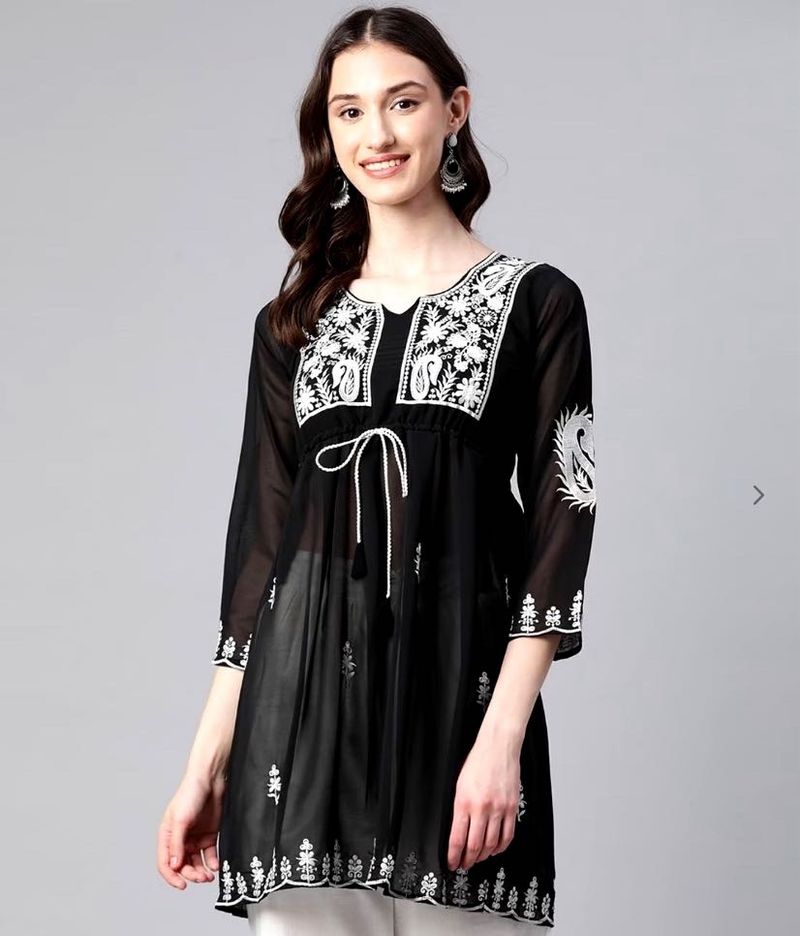 Embroidered Black Tunic…