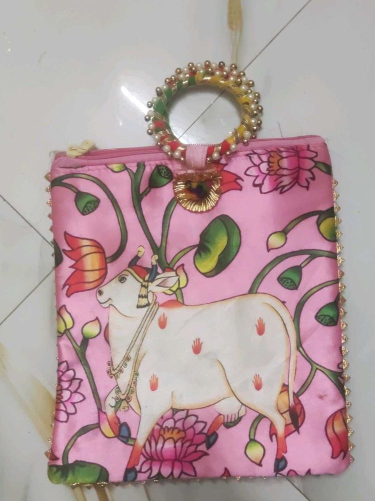Pink Floral Pouch
