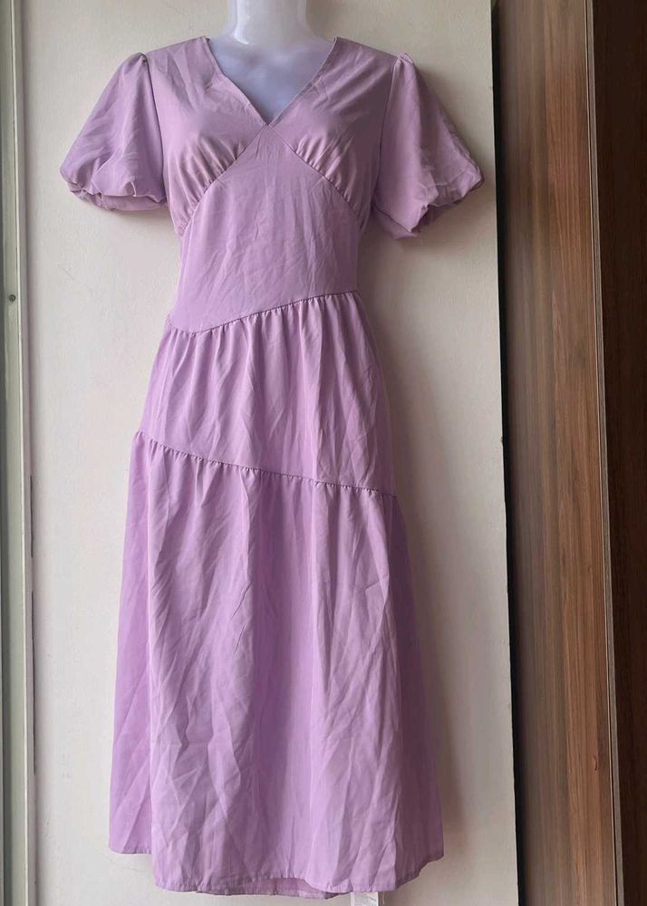 Lilac Midi Dress
