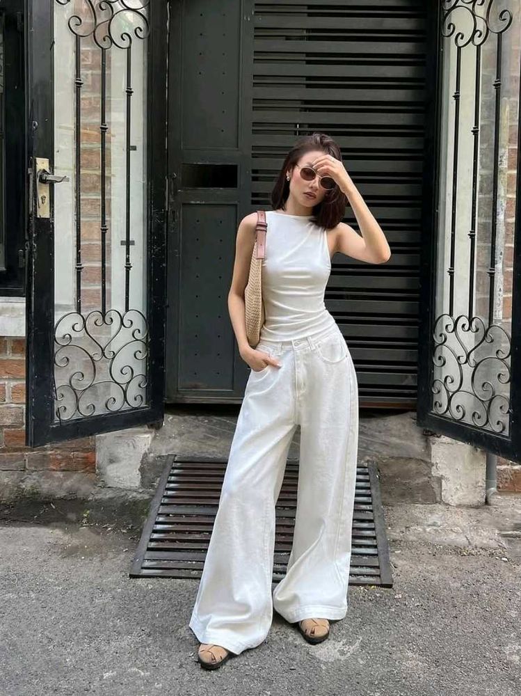 White Wide Leg