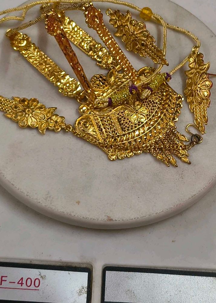 Gold Plated Necklace Set 3 In 1